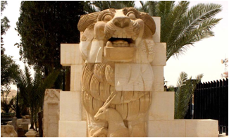 Description : e Lion d'Al-Lat  l'entre du muse de Palmyre